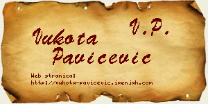 Vukota Pavičević vizit kartica